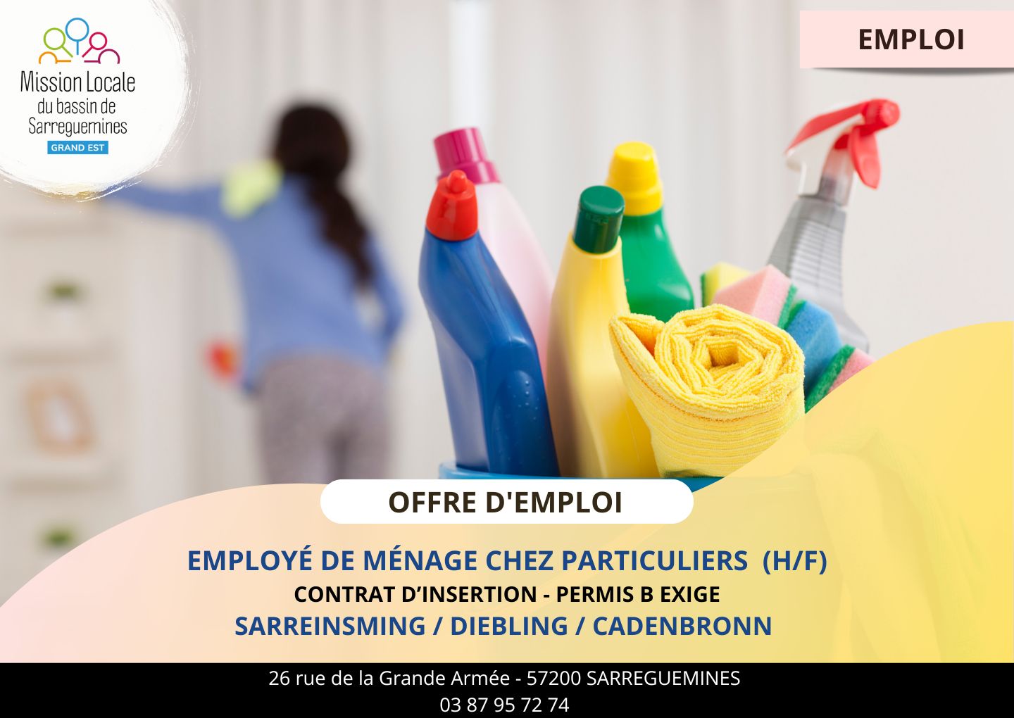 EMPLOYE DE MENAGE - CLOTURE MI JUIN