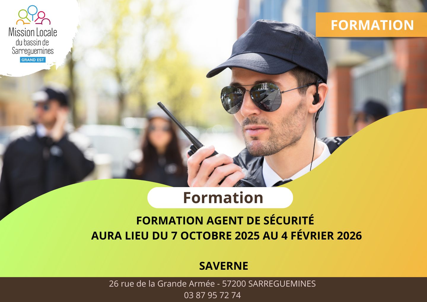 Formation - Agent de sécurité cloture le 07.10.25