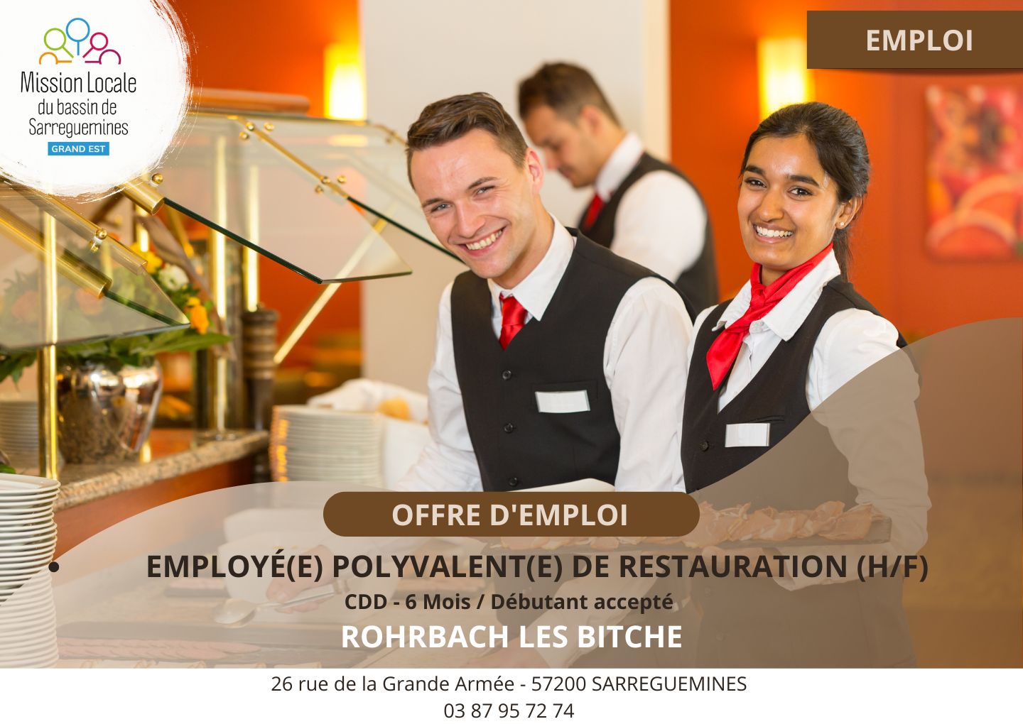 OE- EMPLOYE DE RESTAURATION CLOTUER LE 31082025