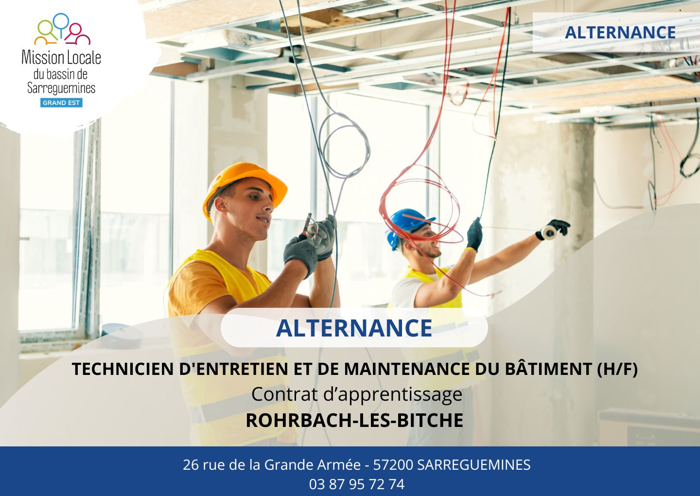 Apprentissage Technicien bâtiment RLB - CLOTURE MI OCTOBRE