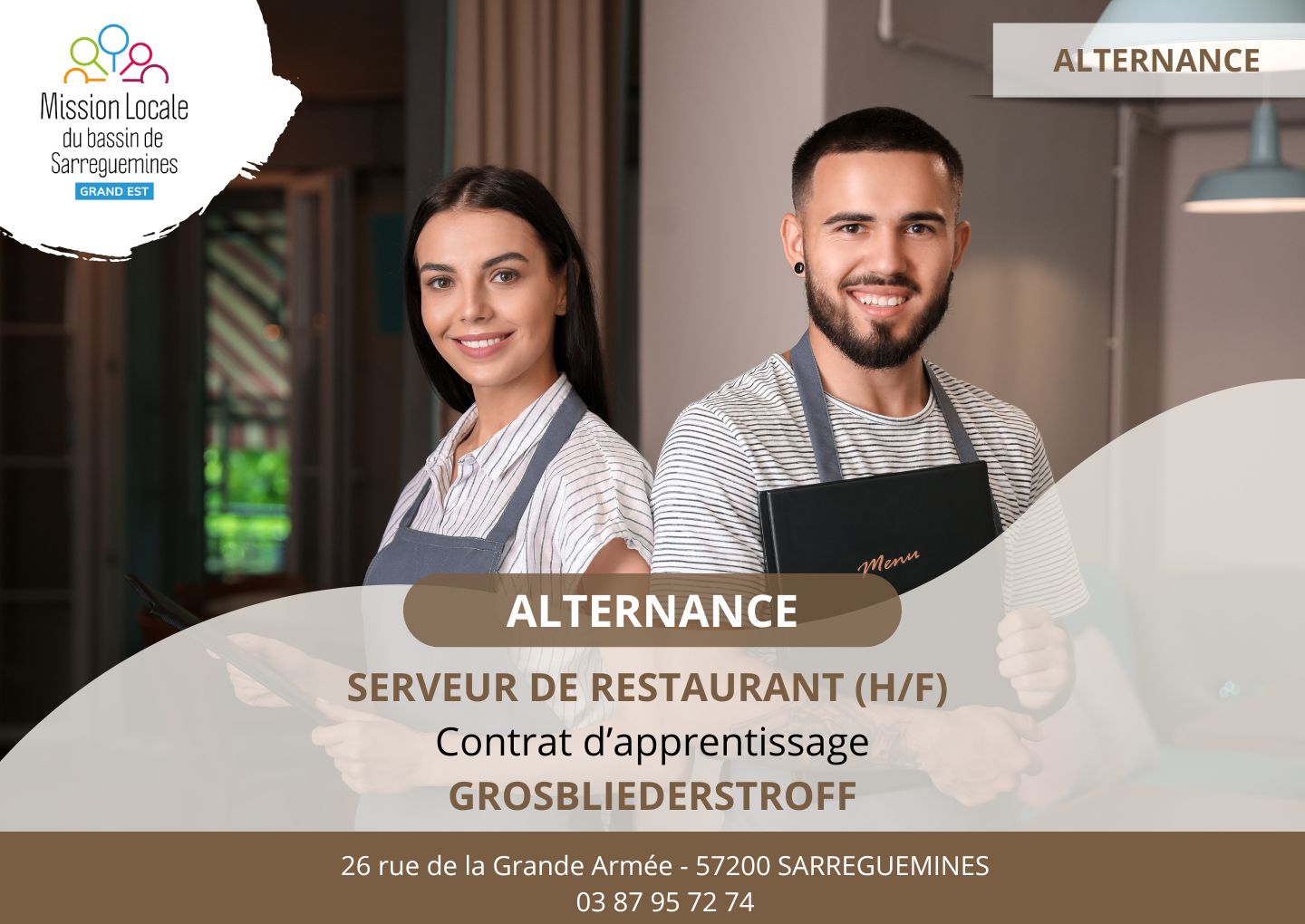 Apprentissage serveur GROSBLIE - CLOTURE MI OCTOBRE