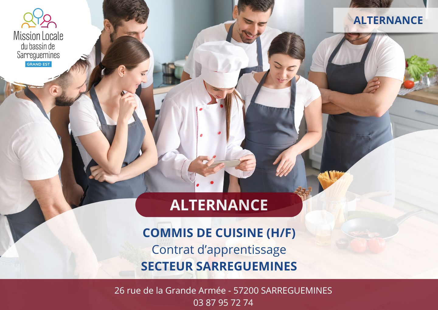 APPRENTISSAGE COMMIS DE CUISINE SARREGUEMINES CLOTURE FIN NOVEMBRE