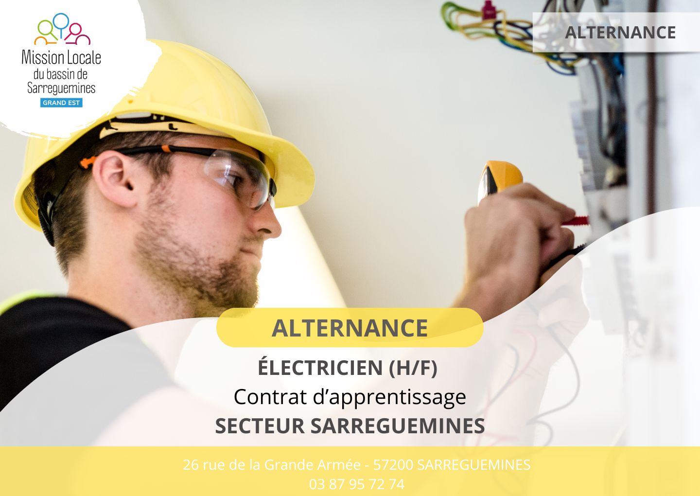 OE ALTERNANCE ELECTRICIEN SGMS -CLOTURE FIN OCTOBRE