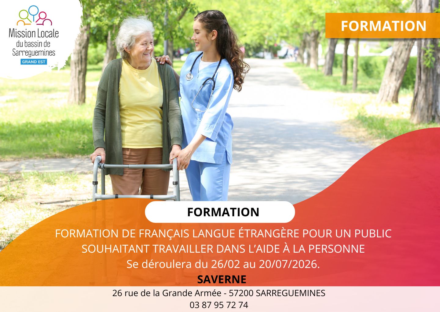 Formation - AIDE A LA PERSONNE CLOTURE LE 26.02.26