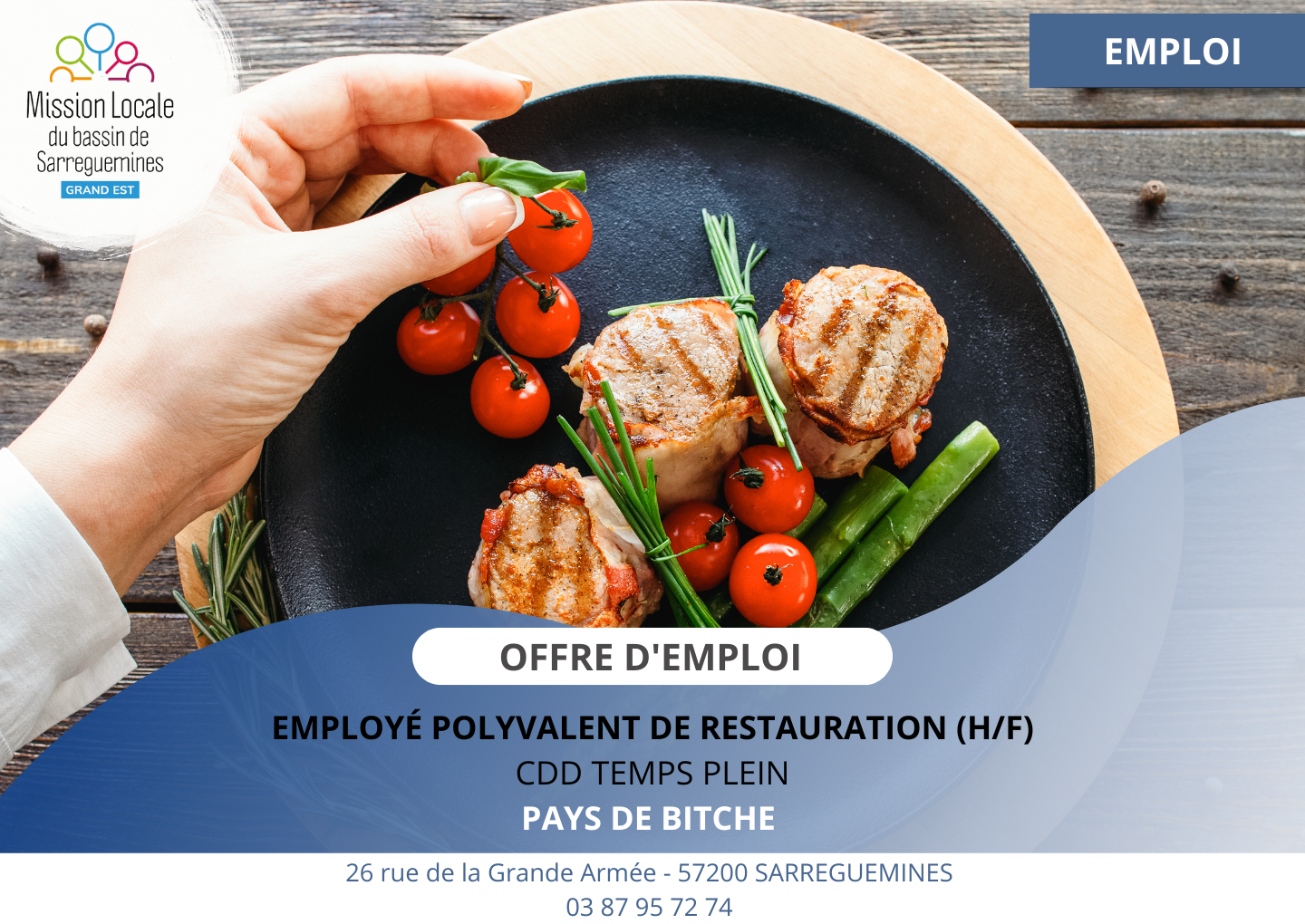 OE BITCHE EMPLOYE RESTAURATION - cloture mi février